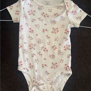 Carter's Floral Baby Bodysuit - White and Pink
